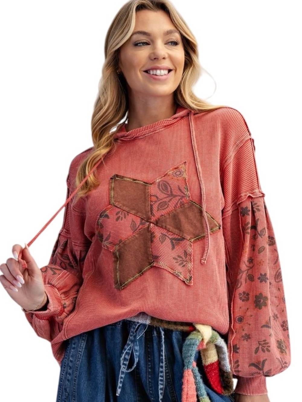 063:  EASEL NWT HOODIE VINTAGE RED (H22)